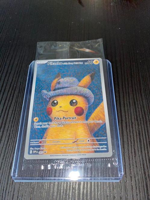 Pokemon Pikachu Van Gogh with grey felt hat, Hobby en Vrije tijd, Verzamelkaartspellen | Pokémon, Nieuw, Losse kaart, Ophalen of Verzenden