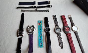 Dames horloges o.a. Ditto Horloge + banden + 6 Retro Vintage