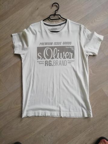 Wit S. Oliver shirt met opdruk maat M
