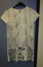 Zara girls jurkje wit met print hert voorop mt 164 nr 30976