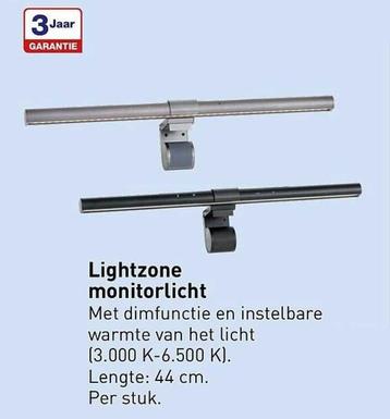 Monitor lamp/light bar 40cm zwart/zilver(multifunctioneel)