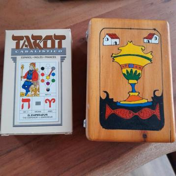 Tarot cabalistico El emperador 79 kaarten en houten kistje