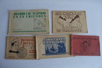 5 antieke stripboeken. 