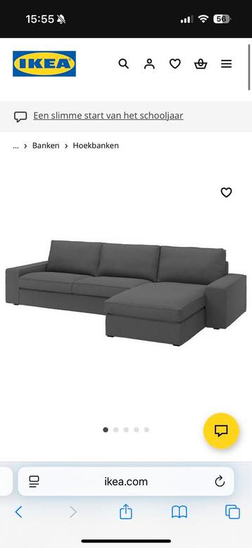 Ikea Kvik bank met chaise longue - afbeelding 4 Ikea Kvik bank met chaise longue - afbeelding 4