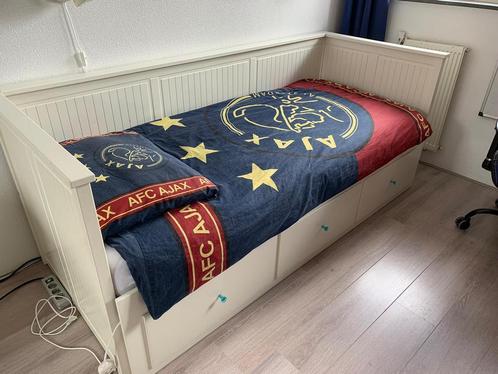 HEMNES bedbank (IKEA) 80x200cm wit, Kinderen en Baby's, Kinderkamer | Bedden, Gebruikt, 180 cm of meer, 70 tot 85 cm, Lattenbodem