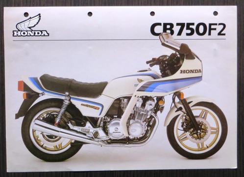 Engelse folder Honda CB 750 F2-C Super Sports - 1982, Motoren, Handleidingen en Instructieboekjes, Honda, Verzenden