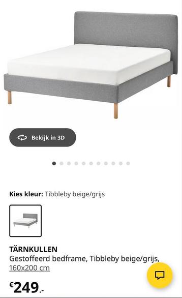 IKEA Bedframe 160x200 - Donkergrijs, incl. Lattenbodem - afbeelding 4 IKEA Bedframe 160x200 - Donkergrijs, incl. Lattenbodem - afbeelding 4