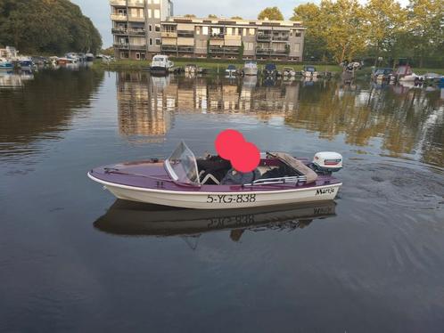 25pk motorboot speedboot met trailer, Watersport en Boten, Motorboten en Motorjachten, Zo goed als nieuw, Polyester, Tot 6 meter