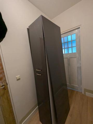 Ikea Faktum hoge kast donker grijs met veel opbergruimte - afbeelding 2 Ikea Faktum hoge kast donker grijs met veel opbergruimte - afbeelding 2