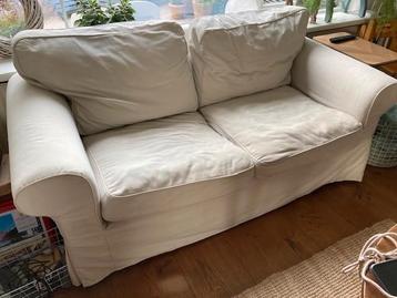 Nette IKEA Ektorp 3-zits & 2-zits bank, beige; extra hoezen - afbeelding 1 Nette IKEA Ektorp 3-zits & 2-zits bank, beige; extra hoezen - afbeelding 1