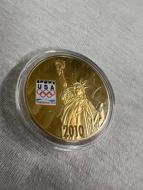 Vancouver 2010 VS Olympisch Comité Gouden medaillon USA coin, Postzegels en Munten, Penningen en Medailles, Buitenland, Ophalen of Verzenden