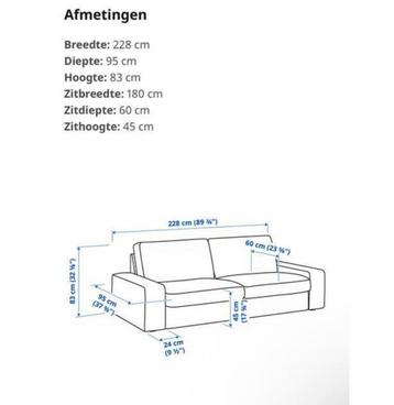 Ikea Kivik 3 zits HOES donkergrijs - afbeelding 3 Ikea Kivik 3 zits HOES donkergrijs - afbeelding 3