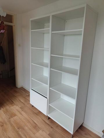 2x ikea besta kast wit met planken en lade - afbeelding 2 2x ikea besta kast wit met planken en lade - afbeelding 2