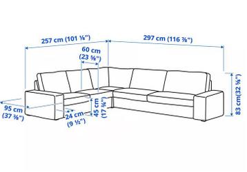 Wasbare hoes Ikea Kivik Isunda grijs hoekbank 5 zits - afbeelding 4 Wasbare hoes Ikea Kivik Isunda grijs hoekbank 5 zits - afbeelding 4