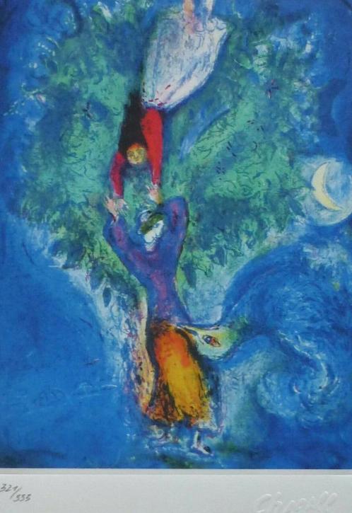 Marc Chagall Kleur Lithografie" Arabian Nights"Afb 6 Gen Gel, Antiek en Kunst, Kunst | Litho's en Zeefdrukken, Ophalen of Verzenden