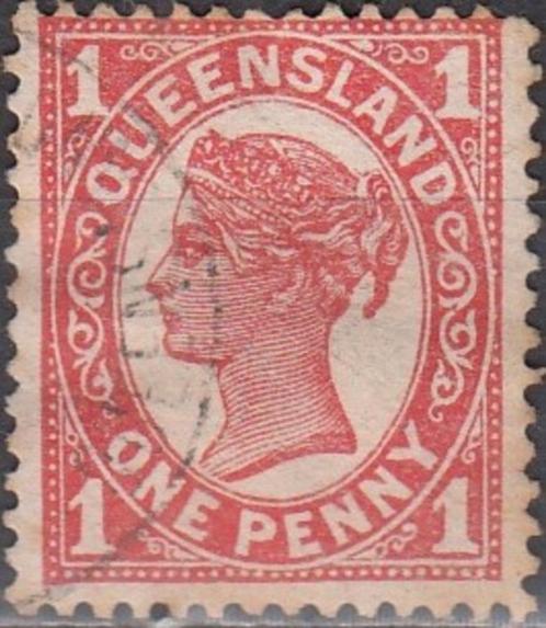 Australië -1.14- 1896- Queensland - Koningin Victoria, Postzegels en Munten, Postzegels | Oceanië, Gestempeld, Verzenden