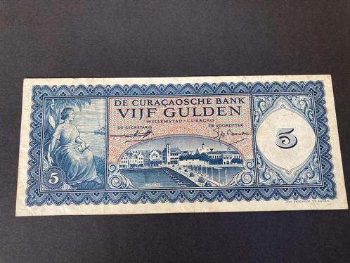 🇨🇼 CURAÇAO 5 gulden 1️⃣9️⃣5️⃣4️⃣, zeer zeldzaam, Postzegels en Munten, Bankbiljetten | Nederland, 5 gulden, Ophalen of Verzenden