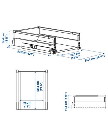 IKEA Maximera lade middel 40x60 wit met Utrusta ladefront - afbeelding 5 IKEA Maximera lade middel 40x60 wit met Utrusta ladefront - afbeelding 5