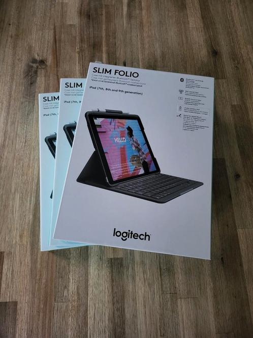 4x Logitech keyboard Slim folio voor iPad 10.2 QWERTY NL, Computers en Software, Tablet-hoezen, Nieuw, Bescherming voor- en achterkant