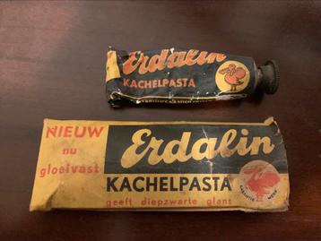 1957 Retro vintage kachelpasta Erdalin. Met doosje