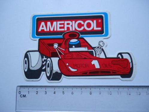 sticker Americol origineel motor oil race auto retro vintage, Verzamelen, Stickers, Verzenden