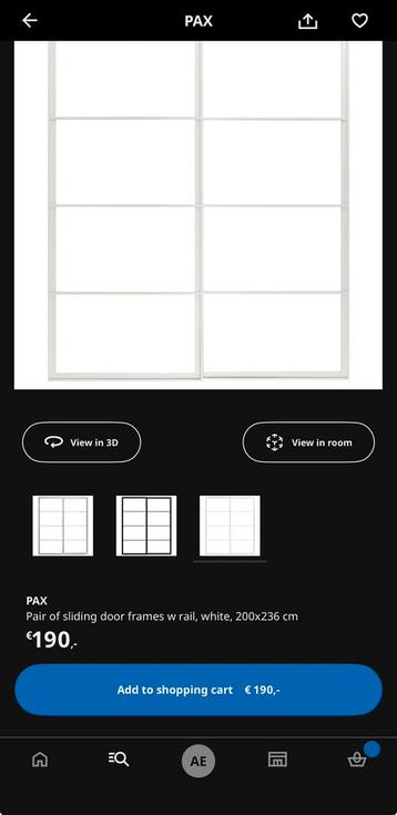 Ikea pax schuifdeuren deuren/sliding doors 8 glos wit panels - afbeelding 3 Ikea pax schuifdeuren deuren/sliding doors 8 glos wit panels - afbeelding 3