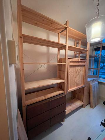 Complete IKEA Ivar Stelling met Bureau en Kast - afbeelding 1 Complete IKEA Ivar Stelling met Bureau en Kast - afbeelding 1