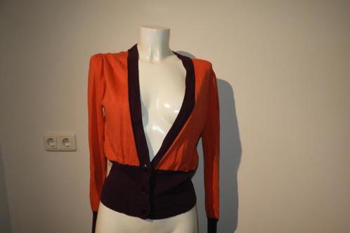 Marccain mooi vest oranje aubergine wol zijde cashmere N4, Kleding | Dames, Truien en Vesten, Zo goed als nieuw, Maat 38/40 (M)