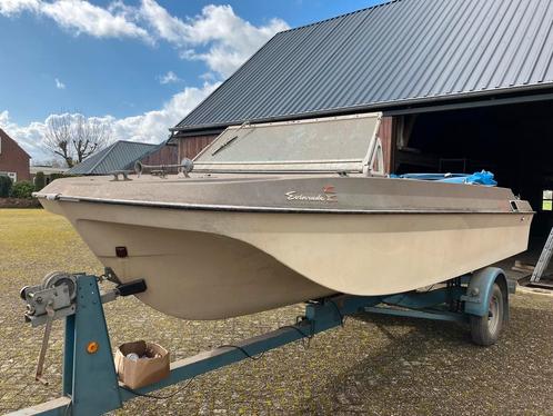 Unieke vintage speedboot en boottrailer, Watersport en Boten, Overige Watersport en Boten, Gebruikt, Ophalen