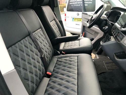 Stoel +Bank met zwart leder ruitmotief Transporter T5. T6, Auto-onderdelen, Interieur en Bekleding, Volkswagen, Nieuw, Ophalen