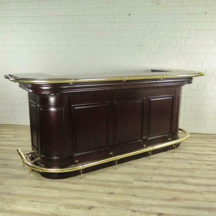 18556 Engelse bar schap, massief mahonie, 2.60 m, Huis en Inrichting, Overige Huis en Inrichting, Nieuw, Ophalen of Verzenden