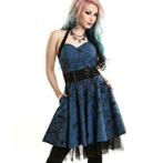 NIEUW Vixxsin Dark Crow, jurk blauw met zwart, maat S, Kleding | Dames, Blauw, Ophalen of Verzenden, Maat 36 (S)
