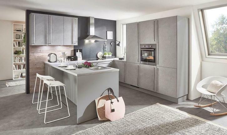 Grote luxe keuken inclusief apparatuur., Huis en Inrichting, Keuken | Complete keukens, Nieuw, U-keuken, Grijs, Kunststof, Ophalen