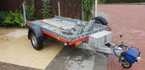 Te huur: geremde Stema motortrailer 1 of 2 motoren, Tempo100, Diensten en Vakmensen, Verhuur | Auto en Motor, Aanhangwagen