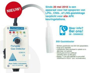 Gaslektester GD8514 (LPG-, CNG- en LNG-lekkages) beschikbaar voor biedingen