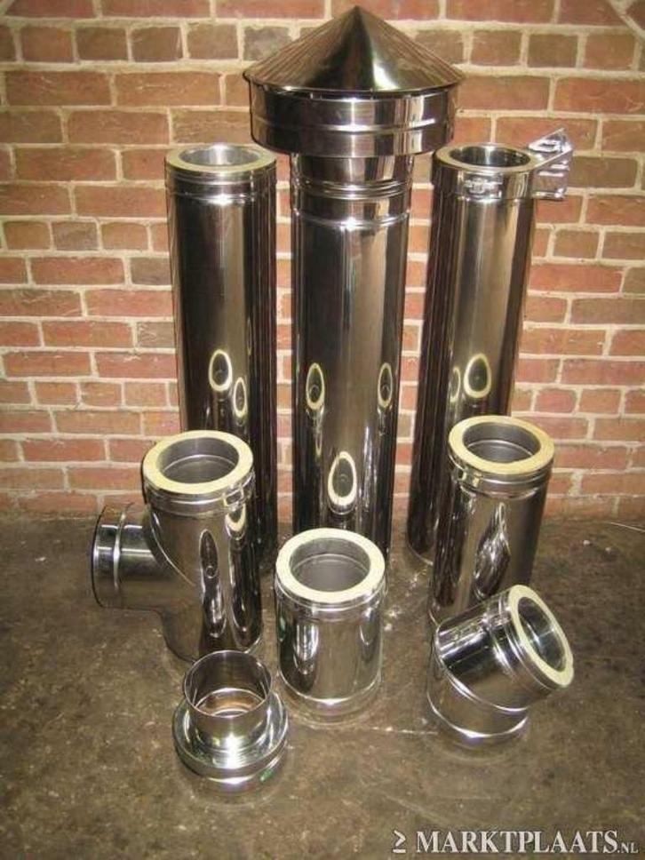 DINAK dubbelwandig schoorsteenkanaal, rookkanaal, kachelpijp, Huis en Inrichting, Kachels, Nieuw