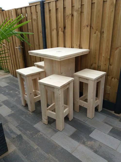 Nieuw barset steigerhout binnen buiten, Tuin en Terras, Tuinsets en Loungesets, Nieuw, Steigerhout, Ophalen of Verzenden