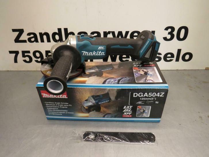 Makita DGA504Z 18V Li-Ion Accu haakse slijper body - 125mm, Doe-het-zelf en Verbouw, Gereedschap | Handgereedschap, Nieuw, Ophalen of Verzenden