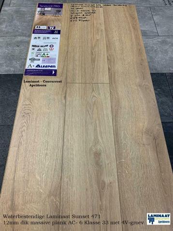 Waterbestendige Laminaat 12mm dik Sunset 4V-groev Ac-6  beschikbaar voor biedingen