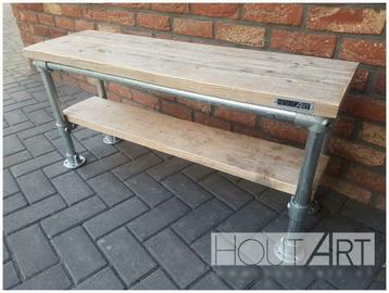 Schoenenkast steigerbuis met steigerhout beschikbaar voor biedingen