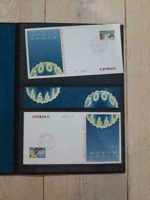 Postzegels - speciale uitgave Kuifje Millennium wissel 1999