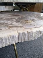 Bijzettafels salontafel versteend hout, Ophalen of Verzenden, Nieuw, Hout