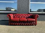 Chesterfield bank oxblood rood GRATIS BEZORGD!, Ophalen of Verzenden, Gebruikt, 75 tot 100 cm, Leer