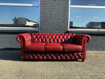 Chesterfield bank oxblood rood GRATIS BEZORGD!  beschikbaar voor biedingen