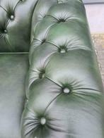 NIEUWE Chesterfield bank groen + GRATIS BEZORGING, Nieuw, Chesterfield, Rechte bank, Leer