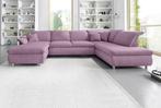 Nieuwe trendy Ubank lila xxl loungebank moderne zithoek, Overige maten, Hoekbank, Ophalen of Verzenden, Zo goed als nieuw