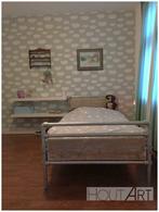 Bed steigerbuis met steigerhout!, Bed, Steigerhout, Nieuw, 80 cm
