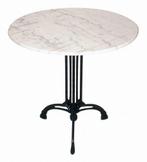 Bistro tafel tuintafel gietijzer met rond marmer blad Ø80 cm, Overige materialen, Eettafel, Nieuw, Ophalen of Verzenden