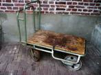 Stoere oude industriële transportkar | salontafel