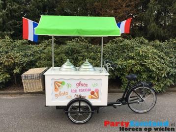 IJsbakfiets, ijskar, haringkar, hotdogkar, evenementenkar beschikbaar voor biedingen
